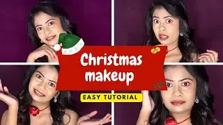 🎄 Easy Christmas Makeup | Soft Glam Look for Parties 🎉 