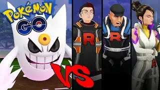 SHINY MEGA GENGAR vs Team Go Rocket Leaders in Pokemon Go - ARLO, CLIFF & SIERRA