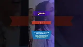 Word of the Day: Queue. Learn English with AAEC GLOBAL.
