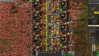 A slow but mesmerizing footage of a production line. (Factorio)