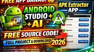 Android Studio + AI se FREE App Kaise Banaye | APK Extractor App Source Code (Step-by-Step)