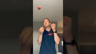 Eating apples while juggling them #shorts