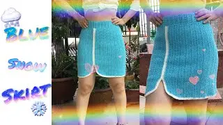 Blue Snow Skirt || How to crochet A skirt for any size || Free pattern & tutorial