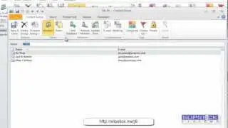 Переслать группу контактов Outlook