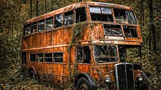 I Turned an Abandoned Double Decker Bus Into a Luxury Forest Hideout (ASMR)