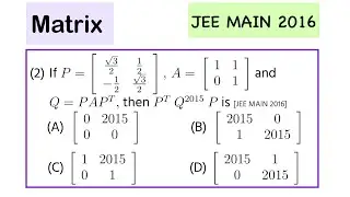 If P=[3^(1/2)/2 : 1/2 ;-1/2 : 3^(1/2)/2] A=[1:1;0:1] and Q=PAP’ , then P’Q^2015￼P is