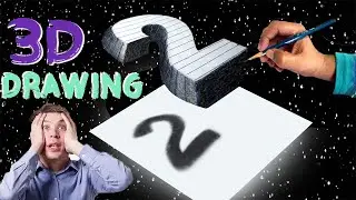 New 3D Art trick of floating number 2 step by step 😱🤩🤩 For Beginners