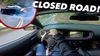 Drifting a Closed BackRoad in My 6-Speed Hellcat Charger!!