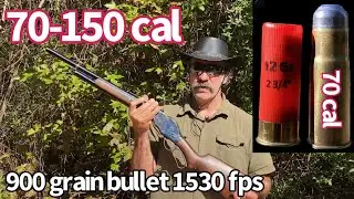 70-150 WCF против баллистического желатина￼ в винтовке рычажного действия Winchester 1887 года￼