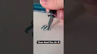 Three tined flex nib - Noodler&rsquo;s Triple Tail pen #fountainpen #satisfying #calligraphy #asmr