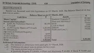 SY.BCOM (NEP) Corporate Accounting 1 Sem-3 Ch-4 Liquidation of Company Q.5 #accounting #sppu