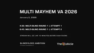 Multi Mayhem VA 2026 &mdash; A Blindfolded Speedcubing Competition | Day 1