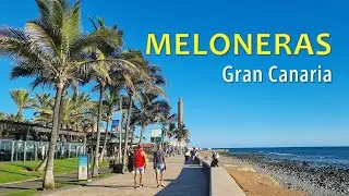 Meloneras promenade walk - Upmarket resort in Gran Canaria, Spain (4K)