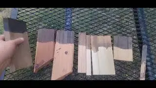 Testing the diy black wood stain we made in the last video! 