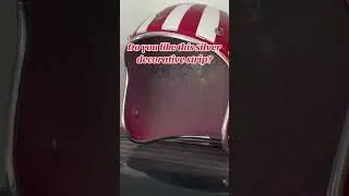 We are producing a silver trim strip for the frame of the helmet, which can also be made in gold.