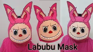 how to make labubu mask | spooky mask | labubu costume | halloween mask | easy craft making idea