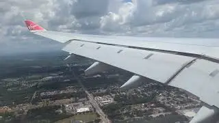 Virgin Atlantic A330 Landing in MCO Orlando airport 