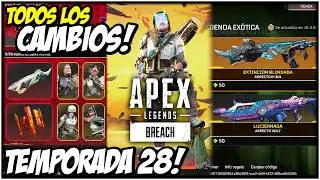 &iexcl;As&iacute; se ven todos los cambios EXTREMOS y novedades de la season 28! | Apex Legends BREACH