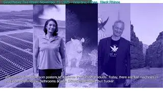Good News This Week: November 15, 2025 - Veterans, Tribes,  Black Rhinos
