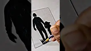 Beautiful Father Daughter Painting #shorts #fatherdaughter #glassart #painting
