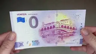 LA MIA NUOVA BANCONOTA ZERO EURO DI VENEZIA ITALIA SOUVENIR BANKNOTE VENICE ITALY