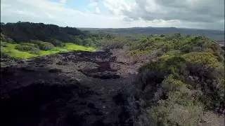 Hawaii Kilauea Lava Flow 2018, Fissure 8 Lava Channel and Kapoho Crater
