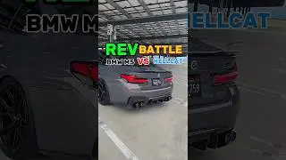 Crazy Rev battle: BMW M5 VS HELLCAT #bmw #hellcat #viralvideo