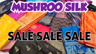 SALE ALERT !! Mushroo Silk Offer Sarees at Manufacturing Price 😱😱 #banarasi #sale #boutiquefashion