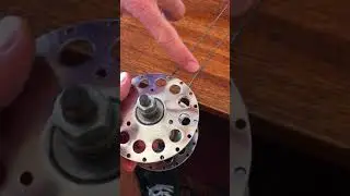 Four-cross bicycle wheel build step #1