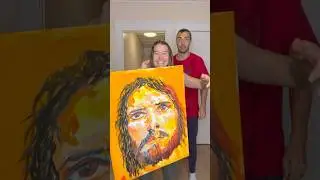 I just hope Christians like my art ❤️&zwj;🔥♾️&spades;️#jesus #jesusart #faithoverfear #modernart #amen #shorts
