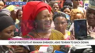 Group protest at Iranian embassy, asks Tehran to back down