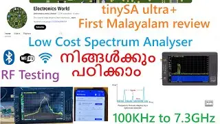 tinySA ultra+ Cheap RF Spectrum Analyzer review in malayalam