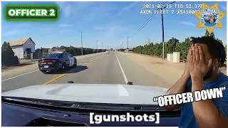 California Highway Patrol gets F***ING AMBUSHED & SCREAMS for help after High Speed Chase!