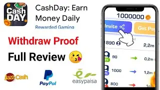 Cash Day Earn Money Daily Withdraw Proof Full Review 1000 Live