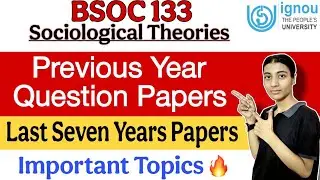 BSOC-133| Previous Years Question Paper| Paper Analysis & Discussion|Ignou classes by Nisha| IGNOU