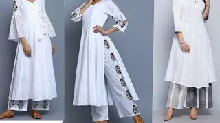 Top 5 White Kurti Plazzo Sets in different styles