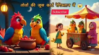 Parrot's Juice Cart In Desert | Parrot's Ki Juice Ki Cart Registaan Mai | Story | Moral Story |
