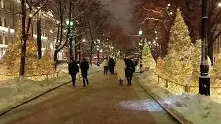 Пешая прогулка по новогодней Москве