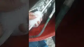Refrigerador hielo seco Fuga de gas  en su evaporador congelador.