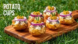 Potato Cups with Egg, Herbs & Salted Fish &mdash; Easy Elegant Appetizer
