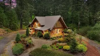 Gorgeous Log Home in Country Setting ~ Video of 15025 SE 196th ~ Oregon country homes