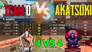 Team D 🔥Vs Akatsuki☁️ | Can Team D defeat Ninjas of Freefire?