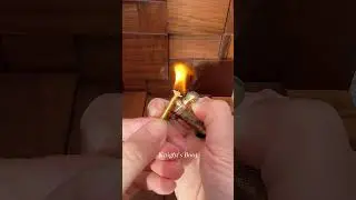 1915 German Helmet-Inspired Lighter | Brass &ldquo;Military Boot&rdquo; Design