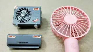 2 мини-вентилятора с 3D-зарядкой от USB, видео о лучшем мощном вентиляторе.