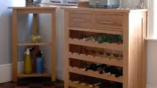 Rivermead Oak Wine Cabinet - PineSolutions