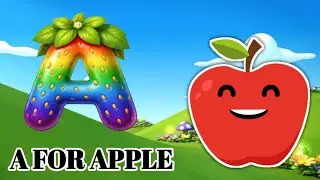 Abcd Rhymes For babies in English . A For Apple Nursery  How to Learn ALPHABETS 🔤✅@Kidsghanvoice 
