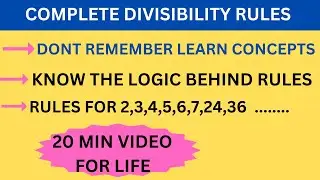 Divisibility Rules of Number System| Concept |Short Trick Maths |Best Trick