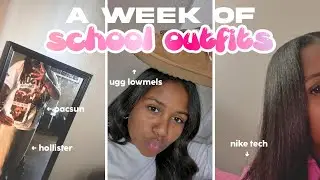 A WEEK OF SCHOOL OUTFITS ♡ grwm, chit-chats, ootd&rsquo;s & makeup tutorial 