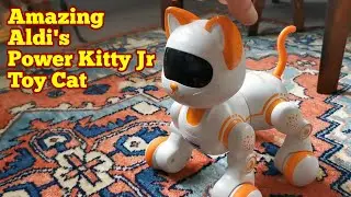 Удивительный робот-игрушка Aldi Power Kitty Jr с дистанционным управлением, котенок/кошка, распак...