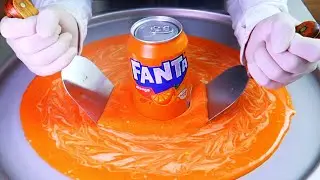 FANTA &mdash; Ice Cream Rolls street food | Satisfying Visual ASMR
